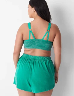 No-Wire Bras And Bralettes^Lane Bryant Acid Wash Seamless Bralette Deep Green