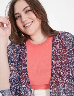 Cardigans^Lane Bryant Basic Chiffon Overpiece 1125308 Mia Floral
