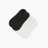 Socks^Lane Bryant Black & White No Show 5 Pack Black And White
