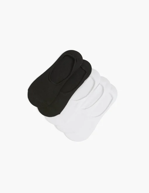 Socks^Lane Bryant Black & White No Show 5 Pack Black And White