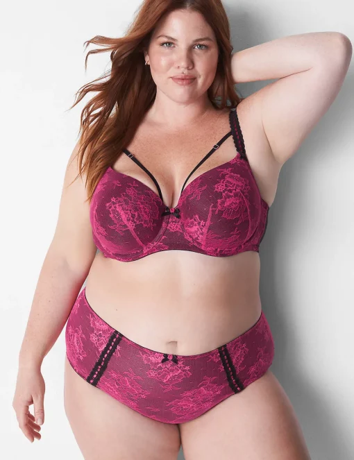 Balconette Bras^Lane Bryant Boost Balconette Bra Pink Yarrow