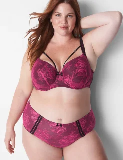 Sexy Bras^Lane Bryant Boost Balconette Bra Pink Yarrow