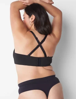 Underwire Bras^Lane Bryant Boost Strapless Bra With Lace Black