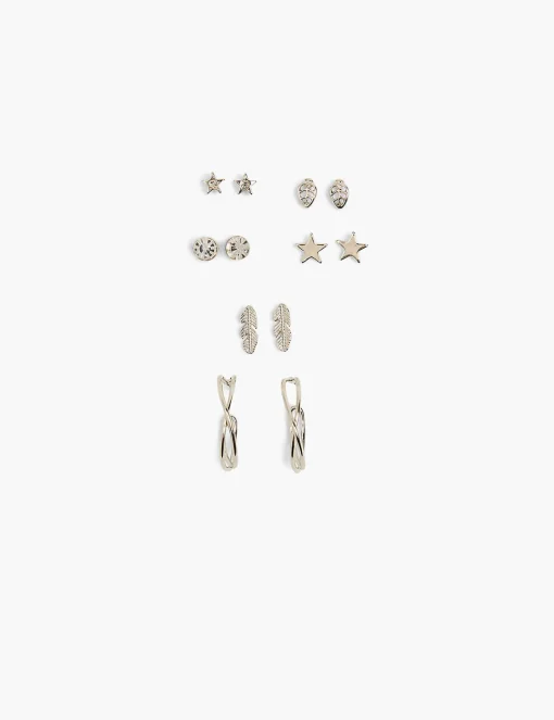 Earrings^Lane Bryant Celestial Stud Earrings 6 Pack Silver