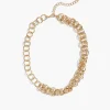 Necklaces^Lane Bryant Circle Chain Link Necklace Gold Tone