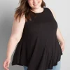 Knit Tops^Lane Bryant Classic Boat-Neck Max Swing Tunic Black