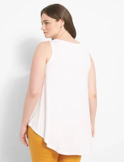 Knit Tops^Lane Bryant Classic Boat-Neck Max Swing Tunic White