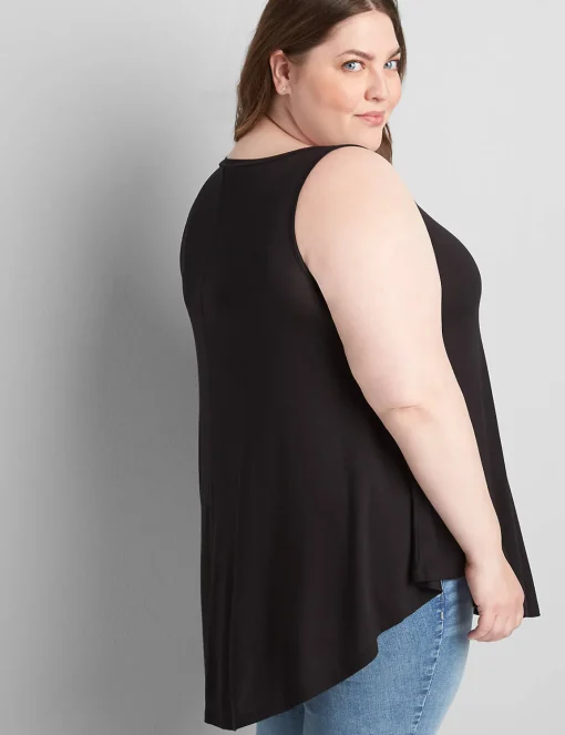 Knit Tops^Lane Bryant Classic Boat-Neck Max Swing Tunic Black