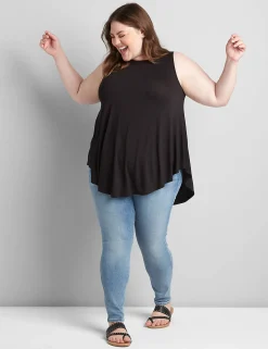 Knit Tops^Lane Bryant Classic Boat-Neck Max Swing Tunic Black