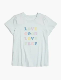 Knit Tops^Lane Bryant Classic Love Good Graphic Tee Love Free
