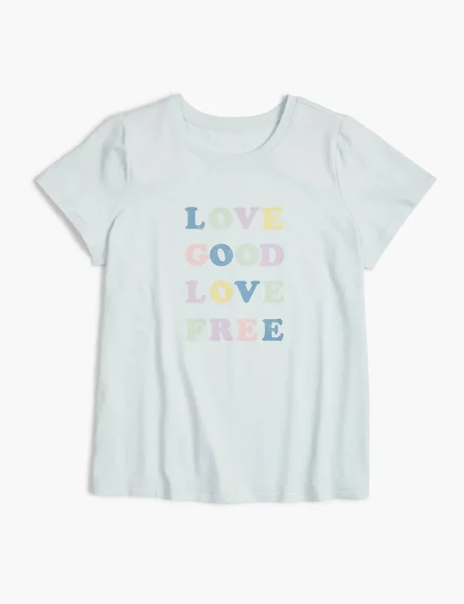 Knit Tops^Lane Bryant Classic Love Good Graphic Tee Love Free
