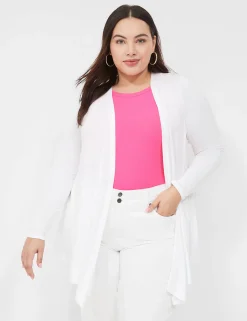 Knit Tops^Lane Bryant Classic Open-Front Fit & Flare Overpiece White