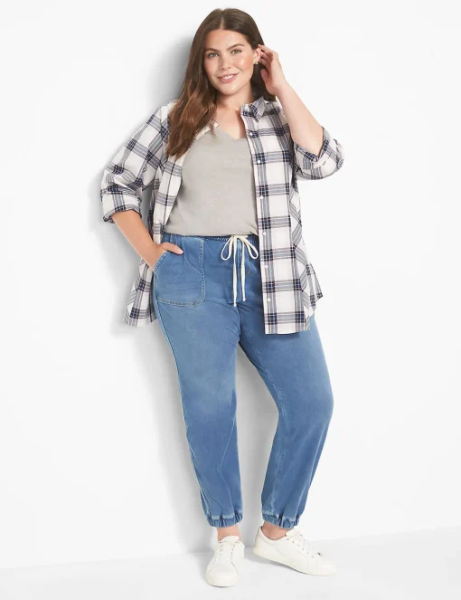 Knit Tops^Lane Bryant Classic Perfect Sleeve Scoop-Neck Tee Light Grey