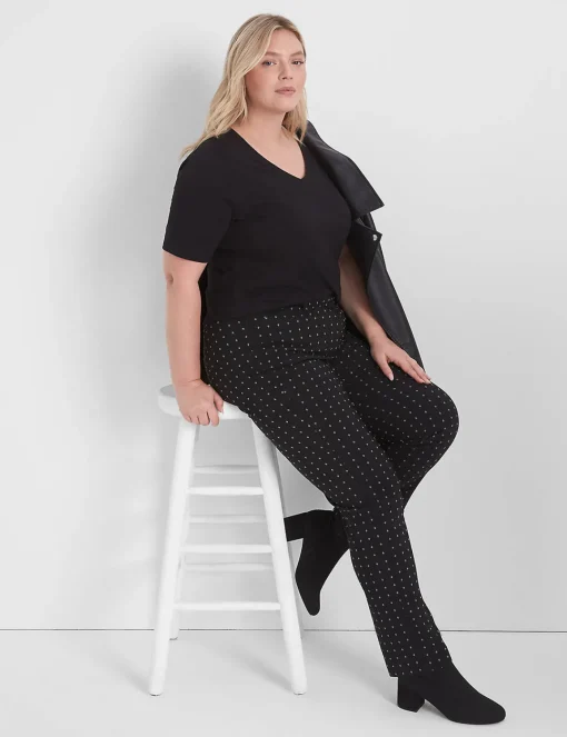 Knit Tops^Lane Bryant Classic Perfect Sleeve V-Neck Tee Black