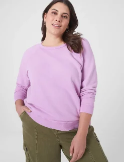 Knit Tops^Lane Bryant Classic Raglan-Sleeve Sweatshirt Tee First Bloom