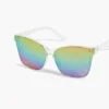 Sunglasses^Lane Bryant Clear Jelly Rainbow Lense Cat Eye Multi