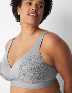 F To K Cups^Lane Bryant Comfort Bliss Lightly Lined No-Wire Bra Alloy
