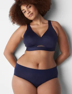 F To K Cups^Lane Bryant Comfort Bliss Lightly Lined No-Wire Bra Maritime Blue