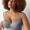 F To K Cups^Lane Bryant Comfort Bliss Lightly Lined Balconette Bra Alloy