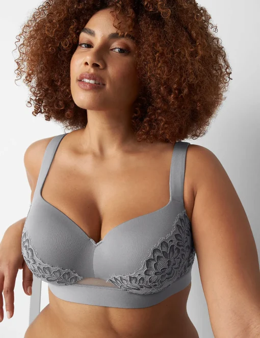 F To K Cups^Lane Bryant Comfort Bliss Lightly Lined Balconette Bra Alloy