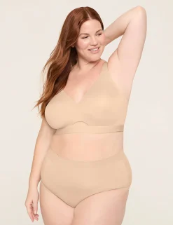 F To K Cups^Lane Bryant Comfort Bliss Lightly Lined No-Wire Bra Cafe
