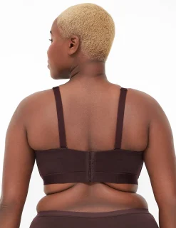 F To K Cups^Lane Bryant Comfort Bliss Lightly Lined Strapless Bra Chocolate Plum