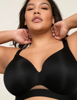 Underwire Bras^Lane Bryant Comfort Bliss Lightly Lined Full Coverage Bra Black