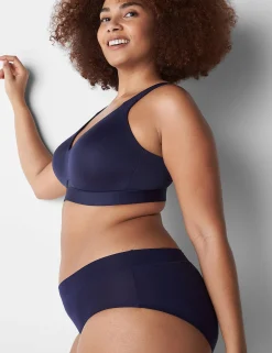 F To K Cups^Lane Bryant Comfort Bliss Lightly Lined No-Wire Bra Maritime Blue