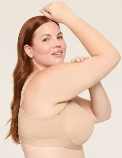 Balconette Bras^Lane Bryant Comfort Bliss Lightly Lined Balconette Bra Cafe