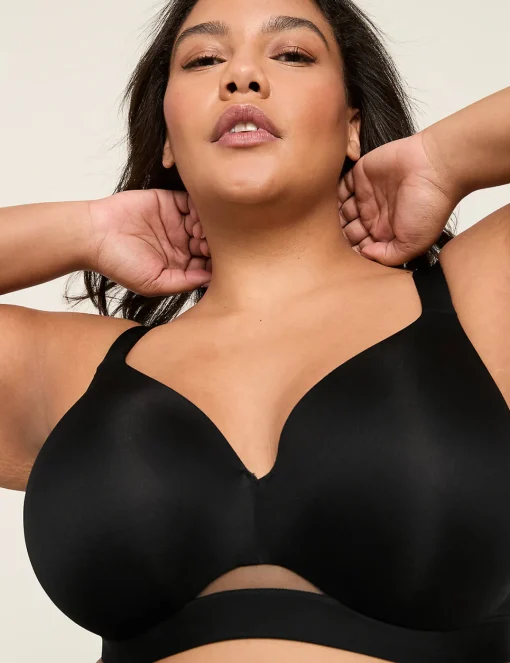 Underwire Bras^Lane Bryant Comfort Bliss Lightly Lined Full Coverage Bra Black