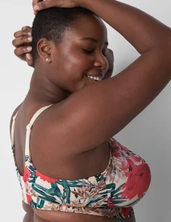 No-Wire Bras And Bralettes^Lane Bryant Comfort Bliss Lightly Lined No-Wire Bra Tropical Garden Sand Dollar