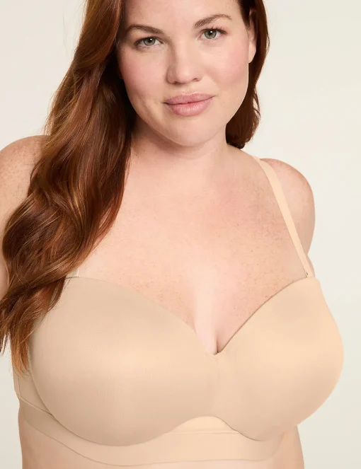 Underwire Bras^Lane Bryant Comfort Bliss Lightly Lined Strapless Bra Cafe