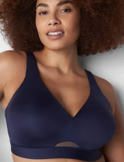 F To K Cups^Lane Bryant Comfort Bliss Lightly Lined No-Wire Bra Maritime Blue