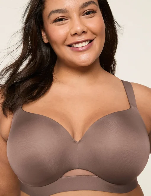 Balconette Bras^Lane Bryant Comfort Bliss Lightly Lined Balconette Bra Deep Taupe