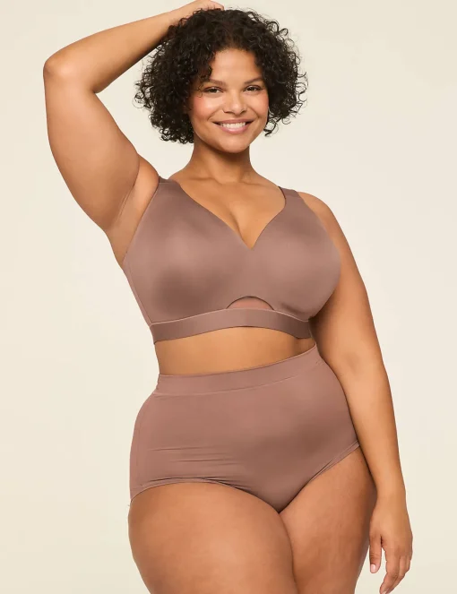 Full Coverage Bras^Lane Bryant Comfort Bliss Lightly Lined No-Wire Bra Deep Taupe