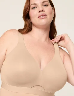 F To K Cups^Lane Bryant Comfort Bliss Lightly Lined No-Wire Bra Cafe