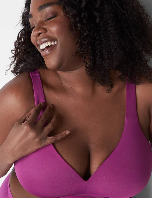 No-Wire Bras And Bralettes^Lane Bryant Comfort Bliss Lightly Lined No-Wire Bra Purple Wine