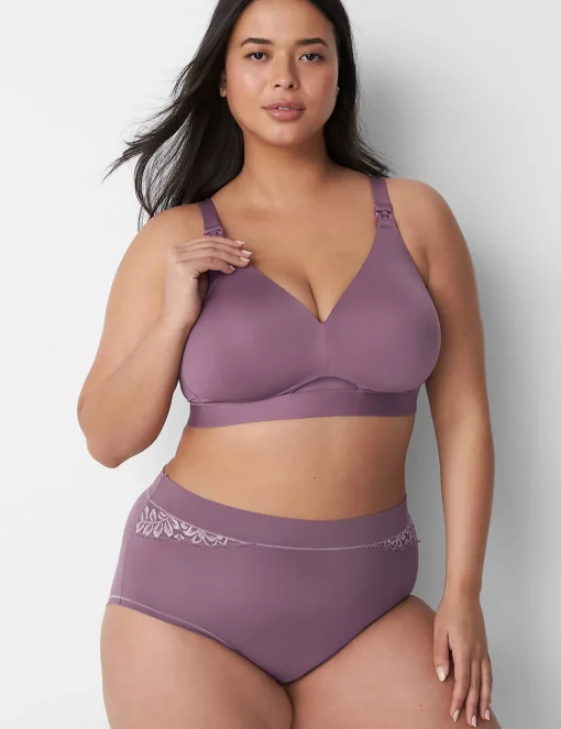 No-Wire Bras And Bralettes^Lane Bryant Comfort Bliss Nursing Bra Arctic Dusk