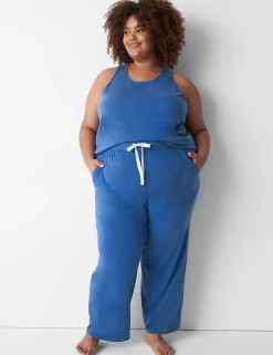 Sleep Separates^Lane Bryant Comfy Cotton Acid Wash Sleep Pant Beaucoup Blue