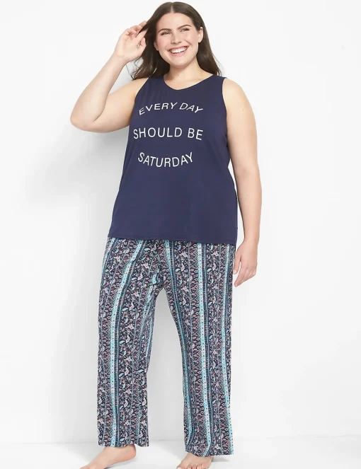 Sleep Separates^Lane Bryant Comfy Cotton Sleep Pant Bandana Paisley