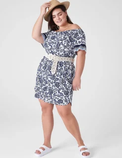 Jumpsuits & Rompers^Lane Bryant Convertible Off-The-Shoulder Romper Arya Floral