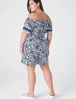 Jumpsuits & Rompers^Lane Bryant Convertible Off-The-Shoulder Romper Arya Floral