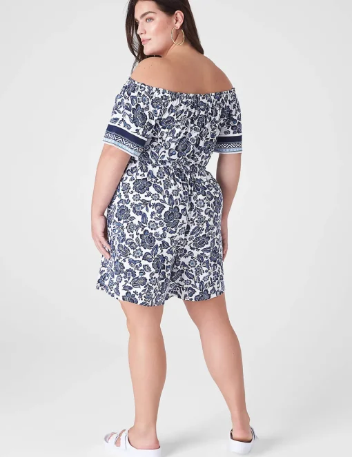 Jumpsuits & Rompers^Lane Bryant Convertible Off-The-Shoulder Romper Arya Floral
