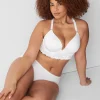 Underwire Bras^Lane Bryant Cotton Boost Plunge Bra Bright White