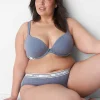 Plunge Bras^Lane Bryant Cotton Boost Plunge Bra Grisaille Heather