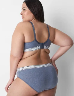 Plunge Bras^Lane Bryant Cotton Boost Plunge Bra Grisaille Heather