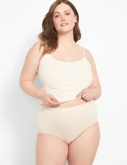 Knit Tops^Lane Bryant Cotton Cami Beige