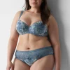 Hipster Panties^Lane Bryant Cotton Hipster Panty With Lace Waist Blue Floral