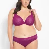 Hipster Panties^Lane Bryant Cotton Hipster Panty With Lace Waist Raspberry Rush
