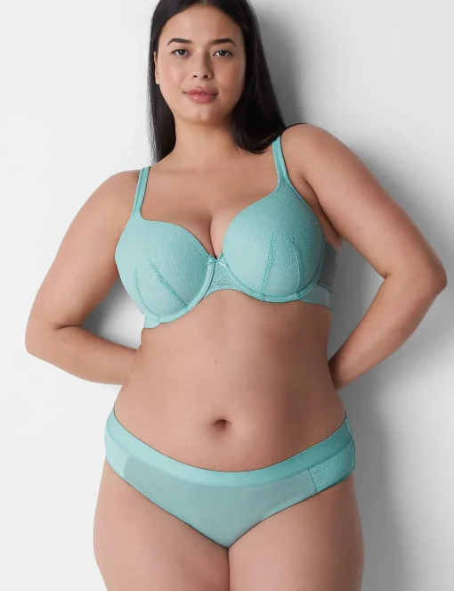 Hipster Panties^Lane Bryant Cotton Hipster Panty With Lace Aquifer